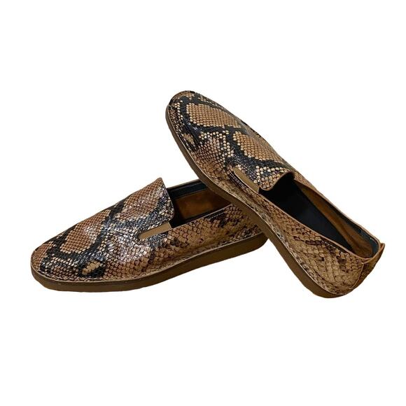 Franco Sarto Embossed Snake print leather Slip on shoes 8.5 Ariga style - Picture 3 of 9